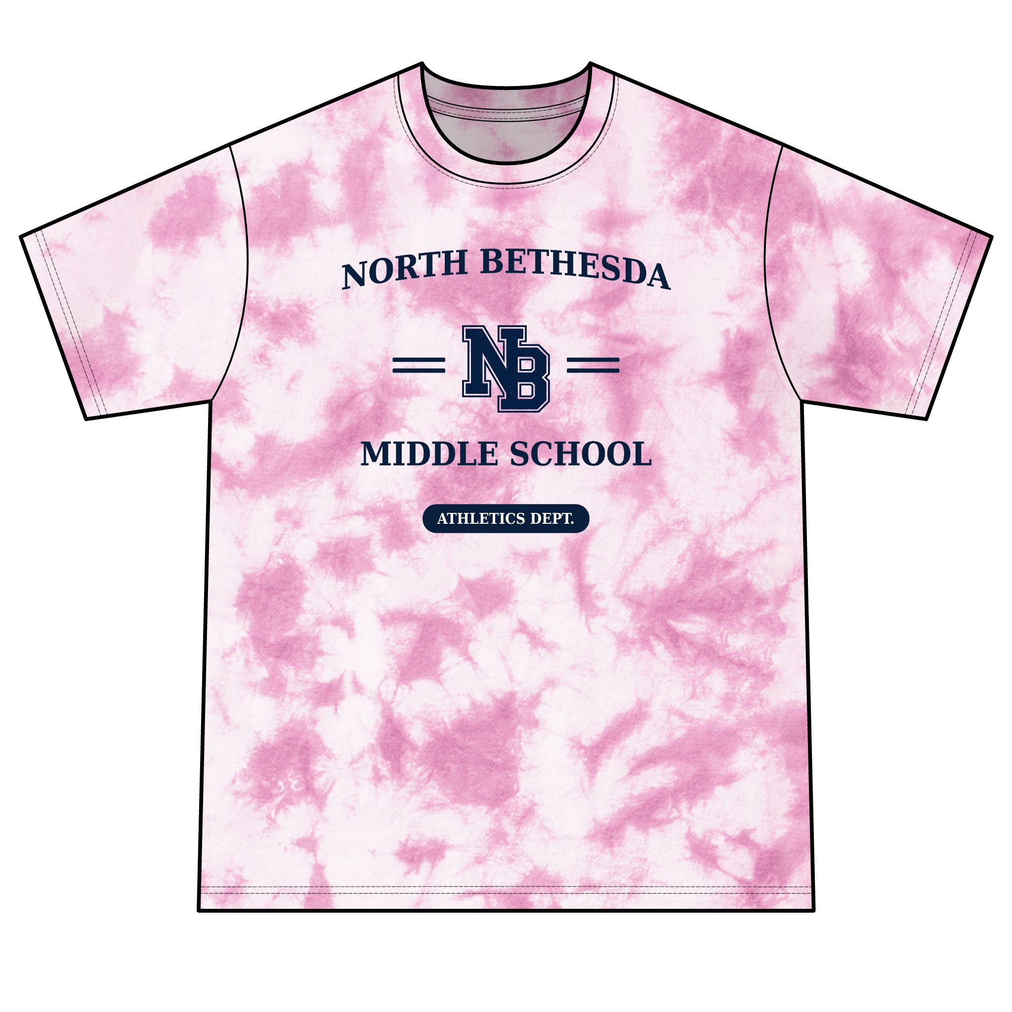 North Bethesda Middle School Athletics Tee: Pink Mist Edition
