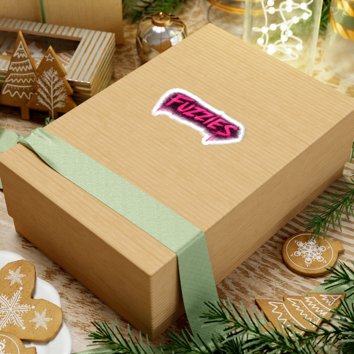 Fuzzies Logo Kiss-Cut Sticker