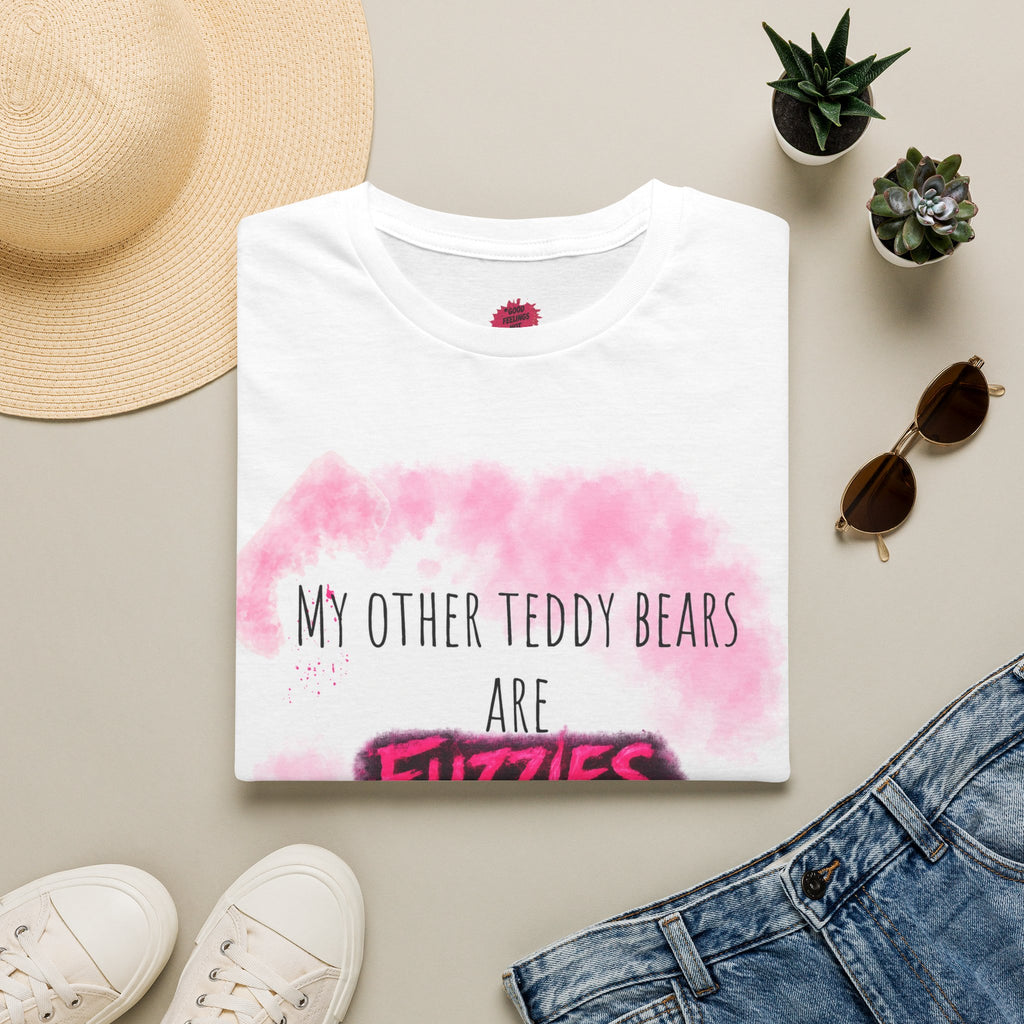 My Other Teddy Bears Are Fuzzies T-Shirt | Creepy Cute Pink Bear Horror Tee